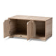 Baxton Studio Jasper Modern and Contemporary Oak Finished 2-Door Wood Cat Litter Box Cover House WHI-SECHC150040WI-Hana-Oak-Cat-House