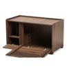 Baxton Studio Claire Modern and Contemporary Walnut Brown Finished Cat Litter Box Cover House WHI-SECHC150080WI-Columbia-Cat-House