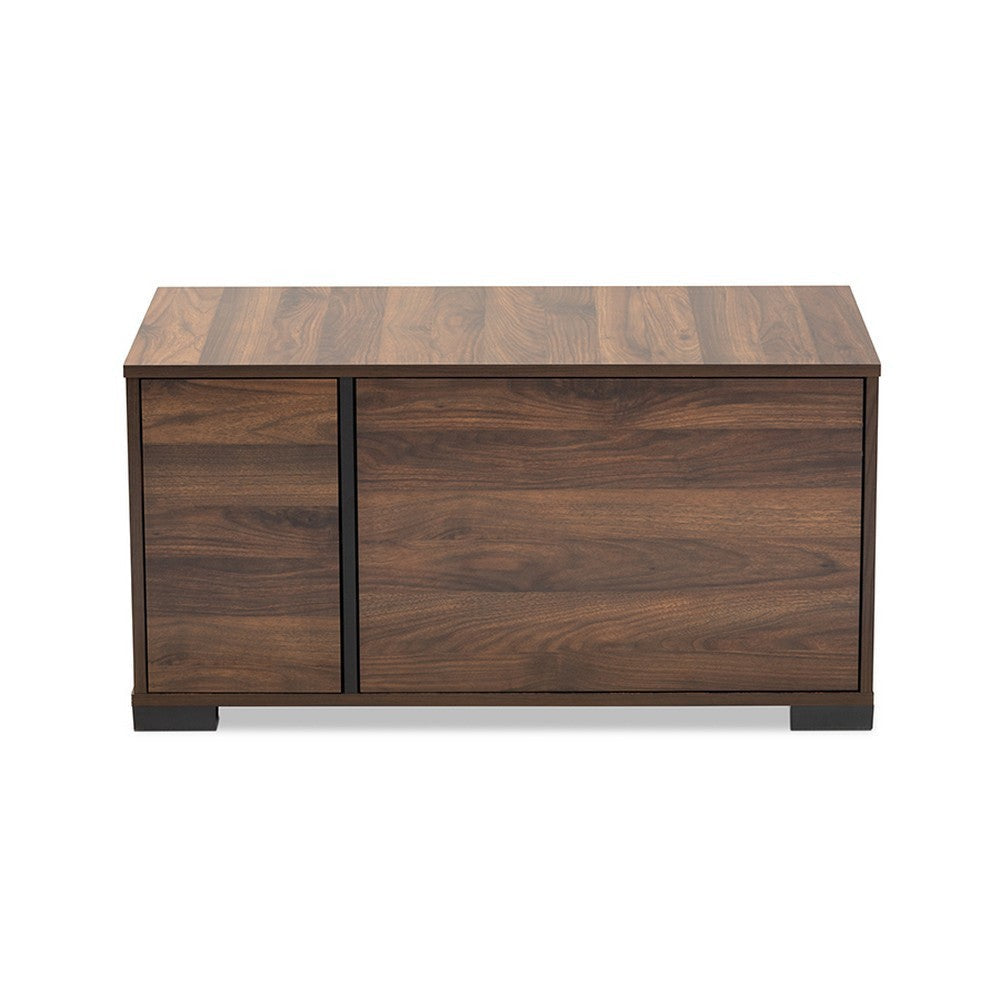 Baxton Studio Connor Modern and Contemporary Walnut Brown Finished 2-Door Cat Litter Box Cover House WHI-SECHC150110WI-Columbia-Cat-House