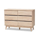 Baxton Studio Miren Mid-Century Modern Light Oak and Dark Grey 6-Drawer Dresser WHI-SECOD5015-Hana-Oak-Dark-Grey-6DW-Dresser