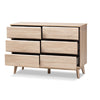 Baxton Studio Miren Mid-Century Modern Light Oak and Dark Grey 6-Drawer Dresser WHI-SECOD5015-Hana-Oak-Dark-Grey-6DW-Dresser