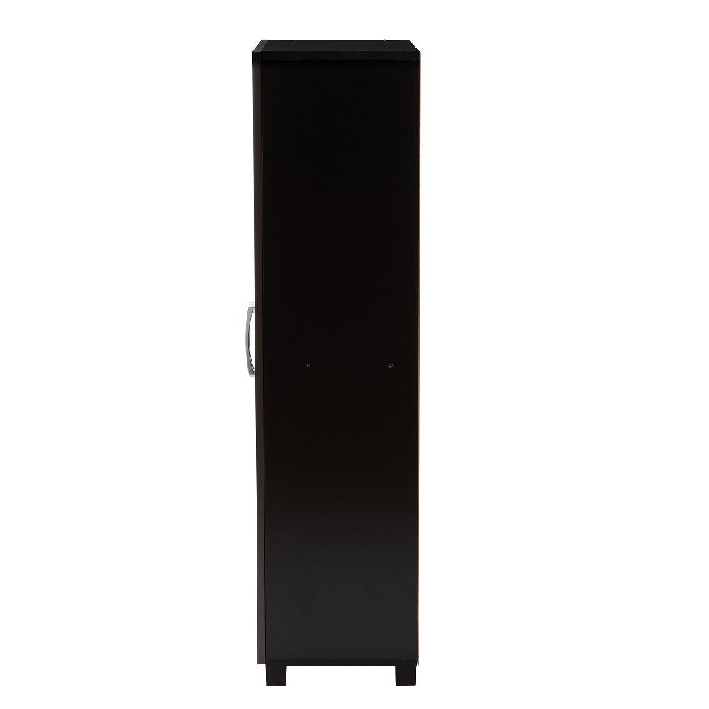 Baxton Studio Marine Modern and Contemporary Two-Tone Wenge and Black Finished 2-Door Wood Entryway Shoe Storage Cabinet