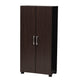 Baxton Studio Marine Modern and Contemporary Two-Tone Wenge and Black Finished 2-Door Wood Entryway Shoe Storage Cabinet