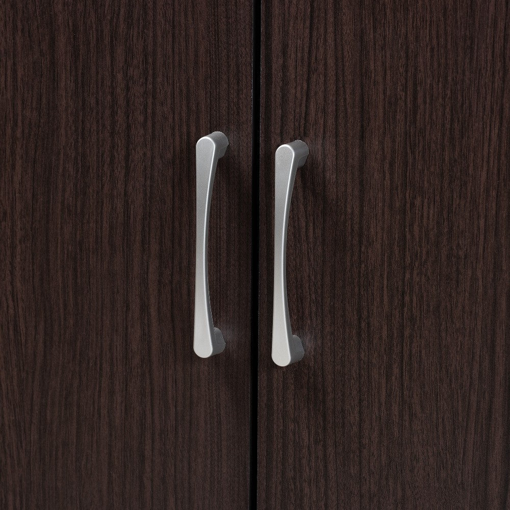 Baxton Studio Marine Modern and Contemporary Two-Tone Wenge and Black Finished 2-Door Wood Entryway Shoe Storage Cabinet