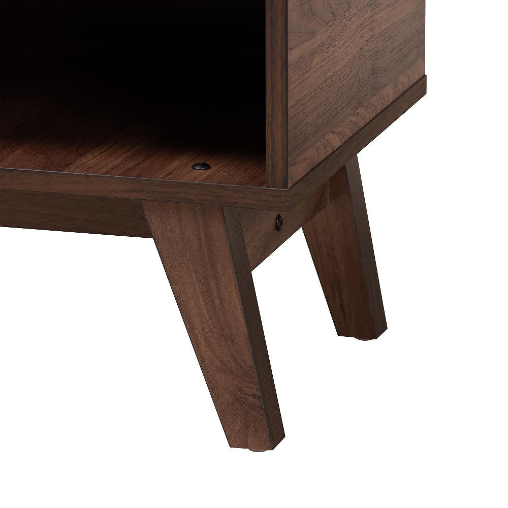 Baxton Studio Paricia Mid-Century Modern Walnut Brown Finished Wood Shoe Cabinet WHI-SESC70340WI-CLB-Shoe-Cabinet