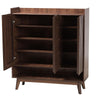 Baxton Studio Delaire Mid-Century Modern Walnut Brown Finished Wood Shoe Cabinet WHI-SESC70350WI-CLB-Shoe-Cabinet