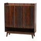 Baxton Studio Delaire Mid-Century Modern Walnut Brown Finished Wood Shoe Cabinet WHI-SESC70350WI-CLB-Shoe-Cabinet