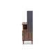 Baxton Studio Jaeger Modern and Contemporary Two-Tone Walnut Brown and Dark Grey Finished Wood Storage Desk with Shelves