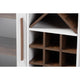 Baxton Studio Pietro Mid-Century Modern White and Brown Finished Wine Cabinet