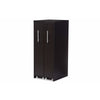 Baxton Studio Lindo Dark Brown Wood Bookcase with Two Pulled-out Doors Shelving Cabinet WHI-SH-002-Espresso