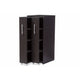 Baxton Studio Lindo Dark Brown Wood Bookcase with Two Pulled-out Doors Shelving Cabinet