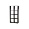 Baxton Studio Janne Modern and Contemporary Dark Brown Finished 8-Cube Multipurpose Storage Shelf WHI-SHF-BS-4X2-Wenge