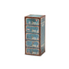 Baxton Studio Alba Vintage Rustic French Inspired Blue Finished Wood 5-Drawer Accent Storage Cabinet WHI-SJ14502-Blue-5DW-Cabinet