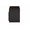 Baxton Studio Margaret Modern and Contemporary Dark Brown Wood 2-Door Shoe Cabinet with Faux Leather Seating Bench