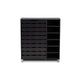 Baxton Studio Shirley Modern and Contemporary Dark Grey Finished 2-Door Wood Shoe Storage Cabinet with Open Shelves