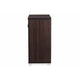 Baxton Studio Zentra Modern and Contemporary Dark Brown Sideboard Storage Cabinet with Glass Doors