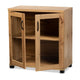 Baxton Studio Zentra Modern and Contemporary Oak Brown Finished Wood 2-Door Storage Cabinet with Glass Doors WHI-SR-890001-Wotan-Oak
