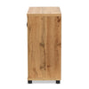 Baxton Studio Zentra Modern and Contemporary Oak Brown Finished Wood 2-Door Storage Cabinet with Glass Doors WHI-SR-890001-Wotan-Oak