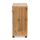 Baxton Studio Zentra Modern and Contemporary Oak Brown Finished Wood 2-Door Storage Cabinet with Glass Doors WHI-SR-890001-Wotan-Oak