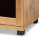 Baxton Studio Zentra Modern and Contemporary Oak Brown Finished Wood 2-Door Storage Cabinet with Glass Doors WHI-SR-890001-Wotan-Oak