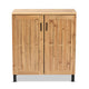 Baxton Studio Excel Modern and Contemporary Oak Brown Finished Wood 2-Door Storage Cabinet WHI-SR-890005-H-Wotan-Oak