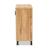 Baxton Studio Excel Modern and Contemporary Oak Brown Finished Wood 2-Door Storage Cabinet WHI-SR-890005-H-Wotan-Oak