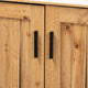 Baxton Studio Excel Modern and Contemporary Oak Brown Finished Wood 2-Door Storage Cabinet WHI-SR-890005-H-Wotan-Oak