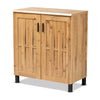 Baxton Studio Excel Modern and Contemporary Oak Brown Finished Wood 2-Door Storage Cabinet WHI-SR-890005-H-Wotan-Oak