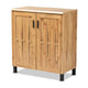 Baxton Studio Excel Modern and Contemporary Oak Brown Finished Wood 2-Door Storage Cabinet WHI-SR-890005-H-Wotan-Oak