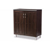 Baxton Studio Excel Modern and Contemporary Dark Brown Sideboard Storage Cabinet WHI-SR-890005-Wenge