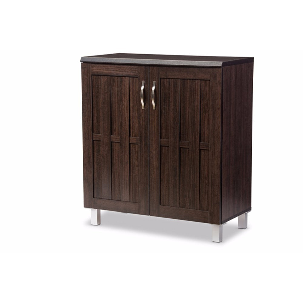 Baxton Studio Excel Modern and Contemporary Dark Brown Sideboard Storage Cabinet WHI-SR-890005-Wenge