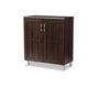 Baxton Studio Excel Modern and Contemporary Dark Brown Sideboard Storage Cabinet WHI-SR-890005-Wenge