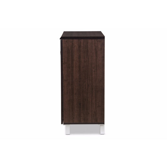 Baxton Studio Excel Modern and Contemporary Dark Brown Sideboard Storage Cabinet