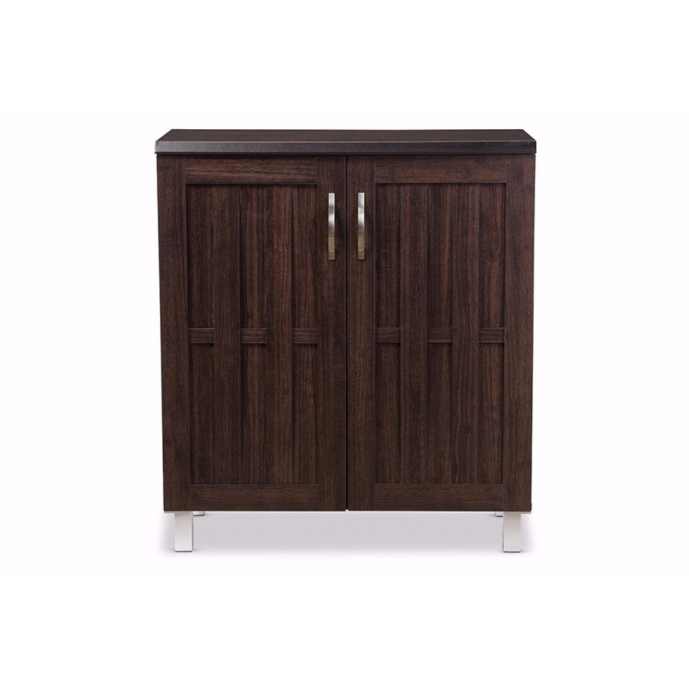 Baxton Studio Excel Modern and Contemporary Dark Brown Sideboard Storage Cabinet WHI-SR-890005-Wenge