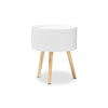 Baxton Studio Jessen Mid-Century Modern White Wood End Table with Removable Top WHI-SR1703018-White-ET