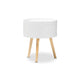Baxton Studio Jessen Mid-Century Modern White Wood End Table with Removable Top WHI-SR1703018-White-ET