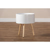 Baxton Studio Jessen Mid-Century Modern White Wood End Table with Removable Top WHI-SR1703018-White-ET