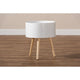 Baxton Studio Jessen Mid-Century Modern White Wood End Table with Removable Top WHI-SR1703018-White-ET