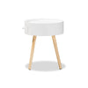 Baxton Studio Jessen Mid-Century Modern White 1-Drawer Wood End Table WHI-SR1703019-White-ET