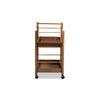 Baxton Studio Tahir Modern and Contemporary Walnut Brown Finished Wood and Antique Gold Finished Metal 2-Tier Mobile Bar Cart