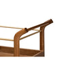Baxton Studio Tahir Modern and Contemporary Walnut Brown Finished Wood and Antique Gold Finished Metal 2-Tier Mobile Bar Cart