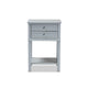 Baxton Studio Willow Modern Transitional Light Grey Finished 2-Drawer Wood End Table