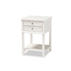Baxton Studio Willow Modern Transitional White Finished 2-Drawer Wood End Table