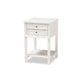Baxton Studio Willow Modern Transitional White Finished 2-Drawer Wood End Table