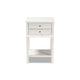 Baxton Studio Willow Modern Transitional White Finished 2-Drawer Wood End Table