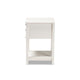 Baxton Studio Willow Modern Transitional White Finished 2-Drawer Wood End Table