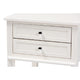 Baxton Studio Willow Modern Transitional White Finished 2-Drawer Wood End Table