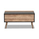 Baxton Studio Jensen Modern and Contemporary Two-Tone Black and Rustic Brown Finished Wood Lift Top Coffee Table with Storage Compartment