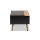 Baxton Studio Jensen Modern and Contemporary Two-Tone Black and Rustic Brown Finished Wood Lift Top Coffee Table with Storage Compartment