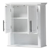 Baxton Studio Turner Modern and Contemporary White Finished Wood 2-Door Bathroom Wall Storage Cabinet WHI-SR1802098-White-Cabinet